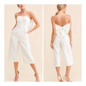 Anthropologie hutch Back Bow Jumpsuit. Unaltered. New without tags. Bridal